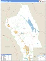 Napa County, CA Wall Map Zip Code