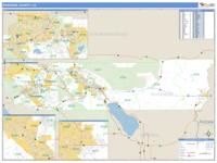 Riverside County, CA Wall Map Zip Code