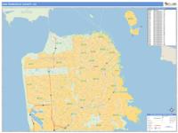 San Francisco County, CA Wall Map Zip Code