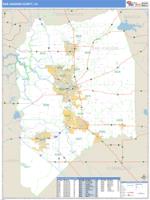 San Joaquin County, CA Wall Map Zip Code