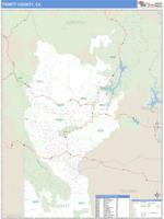Trinity County, CA Wall Map Zip Code
