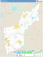 Yuba County, CA Wall Map