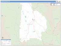 Jackson County, CO Wall Map Zip Code