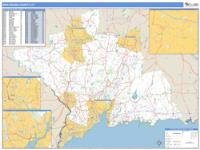 New Haven County, CT Wall Map Zip Code