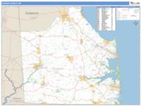 Sussex County, DE Wall Map Zip Code