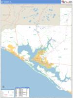 Bay County, FL Wall Map Zip Code