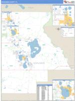 Highlands County, FL Wall Map Zip Code