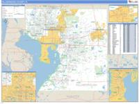Hillsborough County, FL Wall Map Zip Code