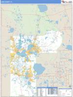 Lake County, FL Wall Map Zip Code