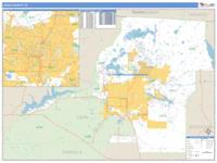 Leon County, FL Wall Map Zip Code