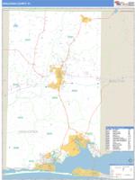 Okaloosa County, FL Wall Map Zip Code
