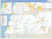 Pasco County, FL Wall Map Zip Code