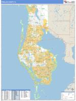 Pinellas County, FL Wall Map Zip Code