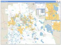 Polk County, FL Wall Map Zip Code