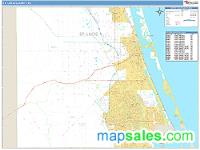 St. Lucie County, FL Wall Map