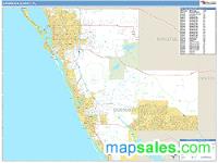 Sarasota County, FL Wall Map Zip Code