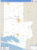 Walton County, FL Wall Map Zip Code