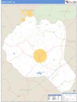 Banks County, GA Wall Map Zip Code