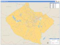 Bibb County, GA Wall Map Zip Code
