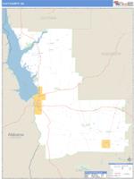 Clay County, GA Wall Map Zip Code
