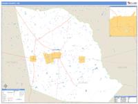 Evans County, GA Wall Map Zip Code