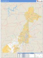 Fulton County, GA Wall Map Zip Code