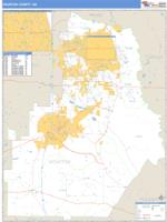 Houston County, GA Wall Map Zip Code