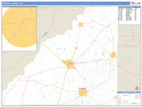 Mitchell County, GA Wall Map Zip Code