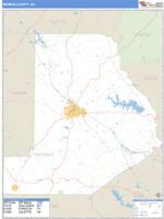 Monroe County, GA Wall Map Zip Code
