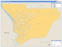 Muscogee County, GA Wall Map