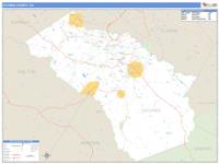 Oconee County, GA Wall Map Zip Code