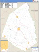 Screven County, GA Wall Map Zip Code