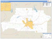 Spalding County, GA Wall Map Zip Code