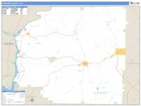 Stewart County, GA Wall Map Zip Code