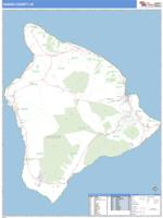Hawaii County, HI Wall Map Zip Code
