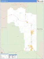 Teton County, ID Wall Map Zip Code