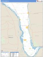 Calhoun County, IL Wall Map Zip Code