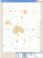 Champaign County, IL Wall Map Zip Code