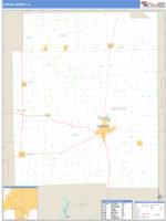 Edgar County, IL Wall Map Zip Code