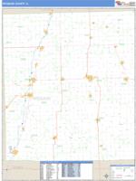 Iroquois County, IL Wall Map Zip Code