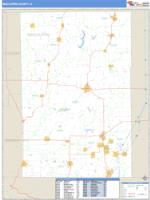 Macoupin County, IL Wall Map Zip Code