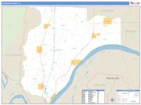 Pulaski County, IL Wall Map Zip Code