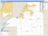 Tazewell County, IL Wall Map Zip Code