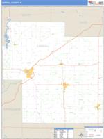 Carroll County, IN Wall Map Zip Code