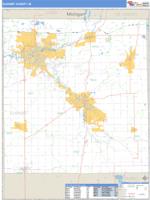 Elkhart County, IN Wall Map Zip Code