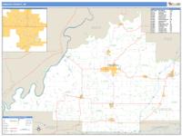Gibson County, IN Wall Map Zip Code