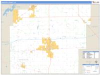 Hancock County, IN Wall Map Zip Code