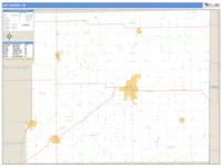 Jay County, IN Wall Map Zip Code