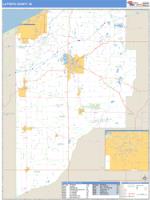 La Porte County, IN Wall Map Zip Code