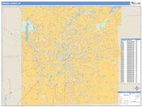 Marion County, IN Wall Map Zip Code